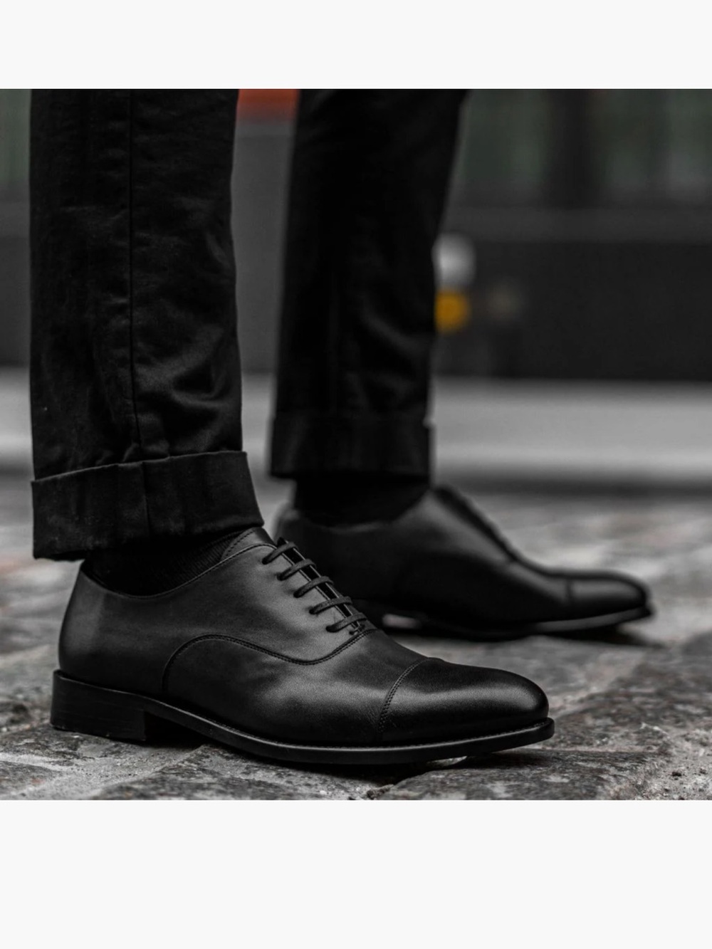 Thursday Boot Company Black Cap-Toe Oxford